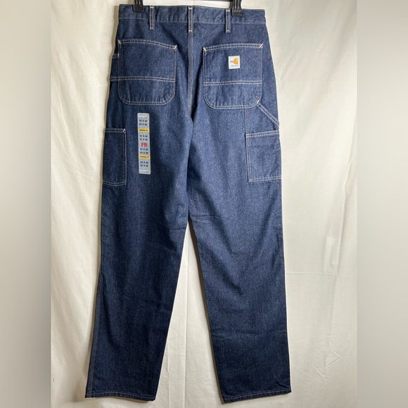 Carhartt Flame Resistant Denim Dungarees 2 Piece Bundle Size 33x36 - Picture 1 of 8